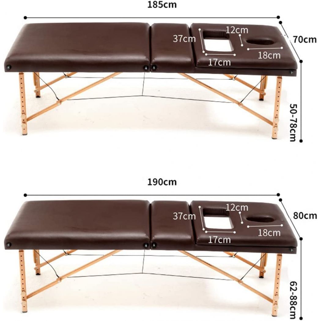 Beauty Salon Adjustable Folding Facial and Massage Bed 